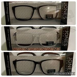 Jones New York Men’s Designer Reading Glasses 3 Pieces +1.50 New